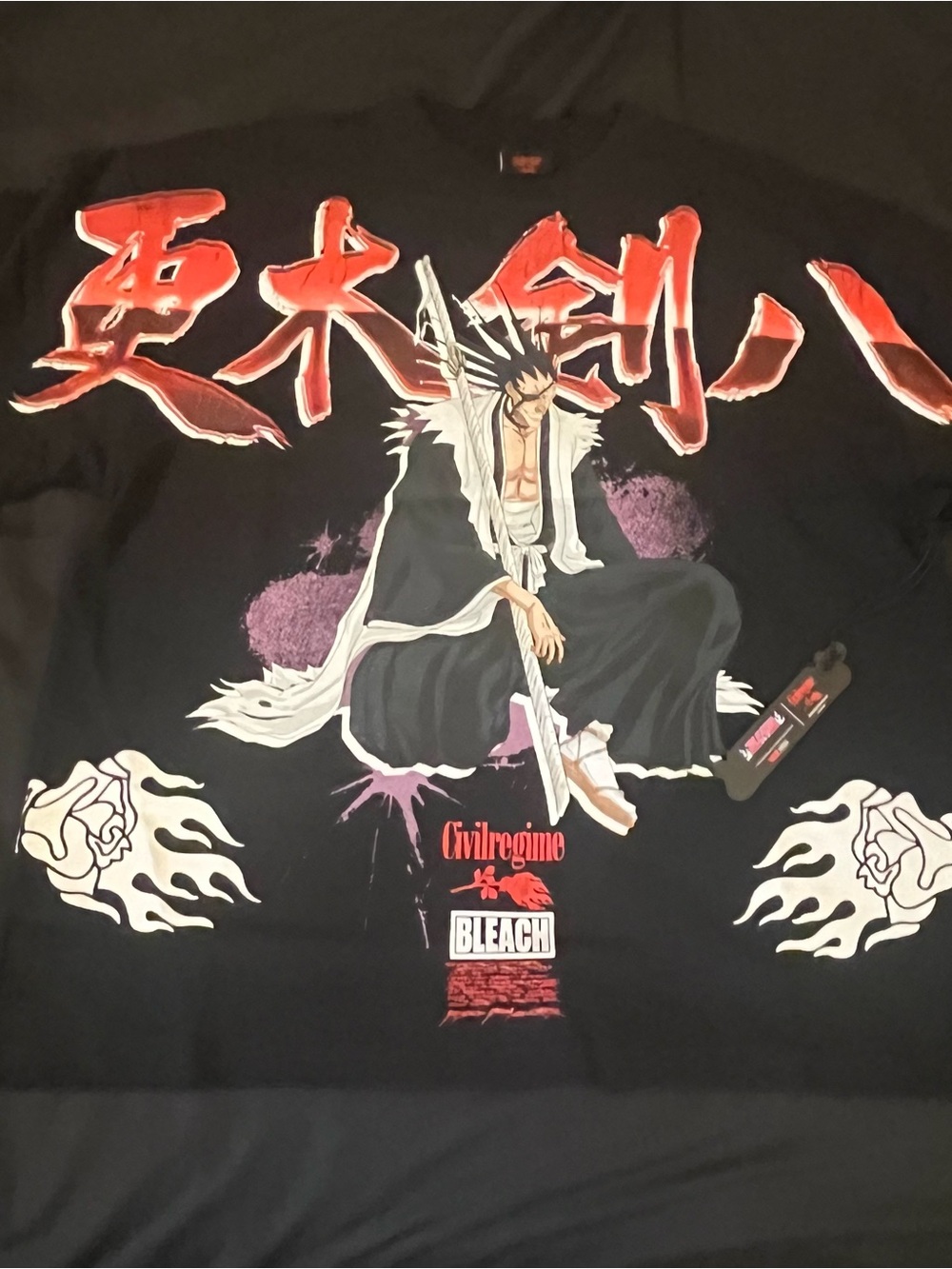 Black Bleach Anime Graphic Short Sleeve Tee